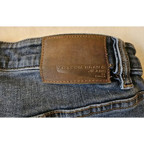 Volcom Kinkade Jeans Mens 34 Blue Regular Straight Leg Denim - Picture 9 of 14